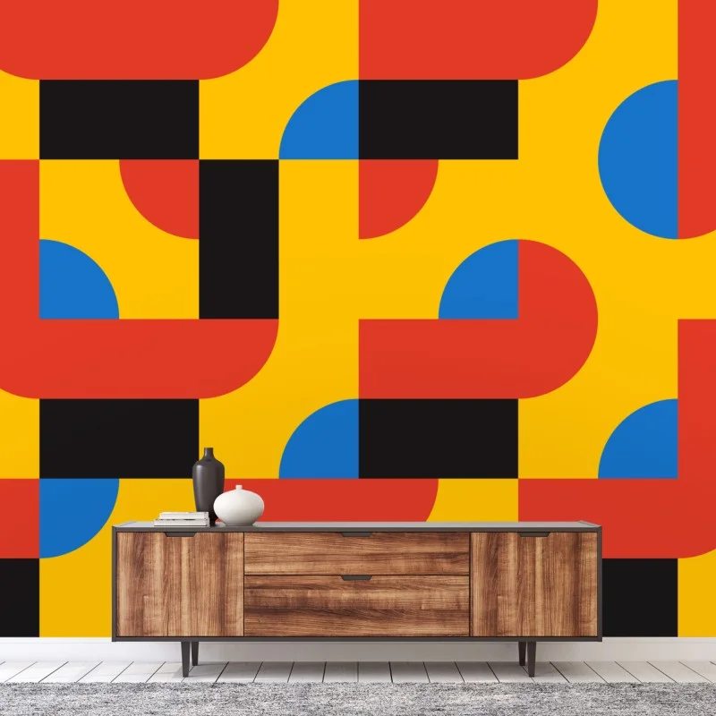 Wall mural bold geometric pattern wall art