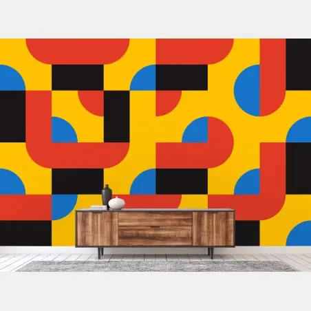 Wall mural bold geometric pattern wall art • Wallissimo®