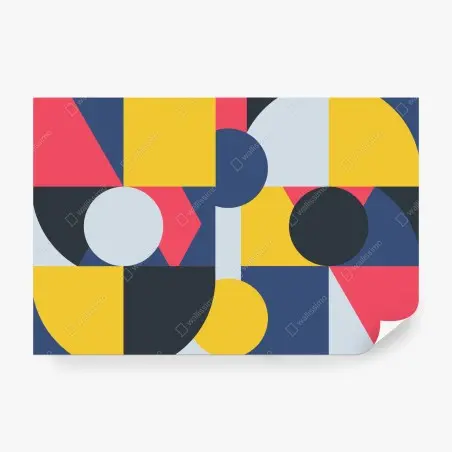 Wall mural vibrant geometric composition • Wallissimo®
