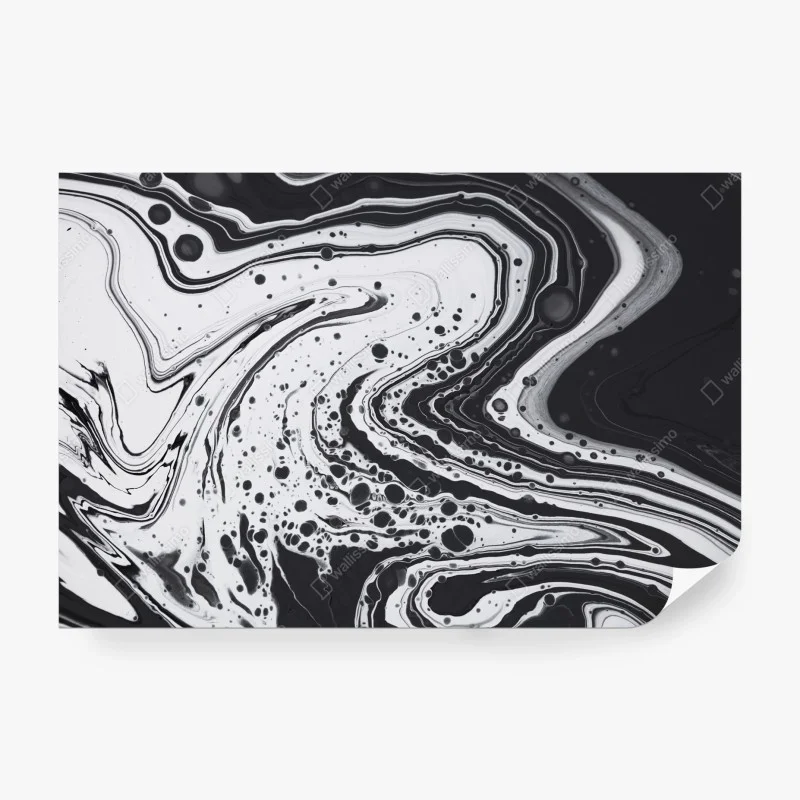 Wall mural monochrome marble abstract