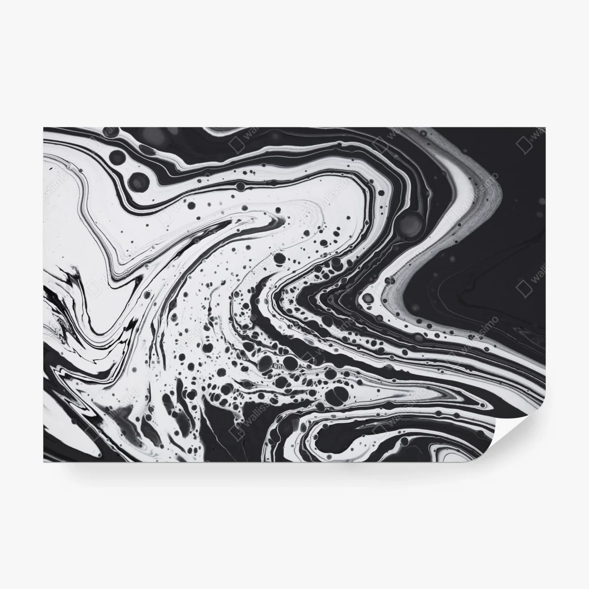Wall mural monochrome marble abstract • Wallissimo®