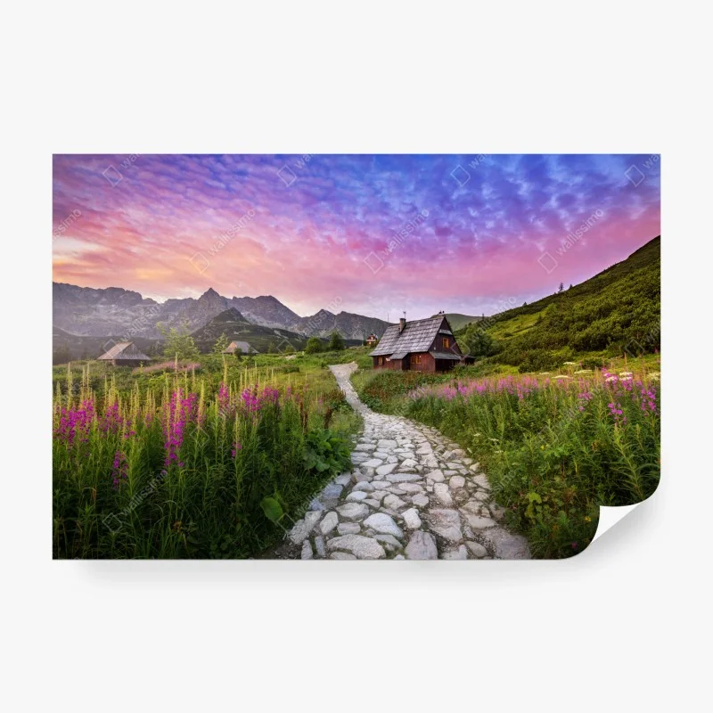 Wall mural sunrise over Hala Gasienicowa