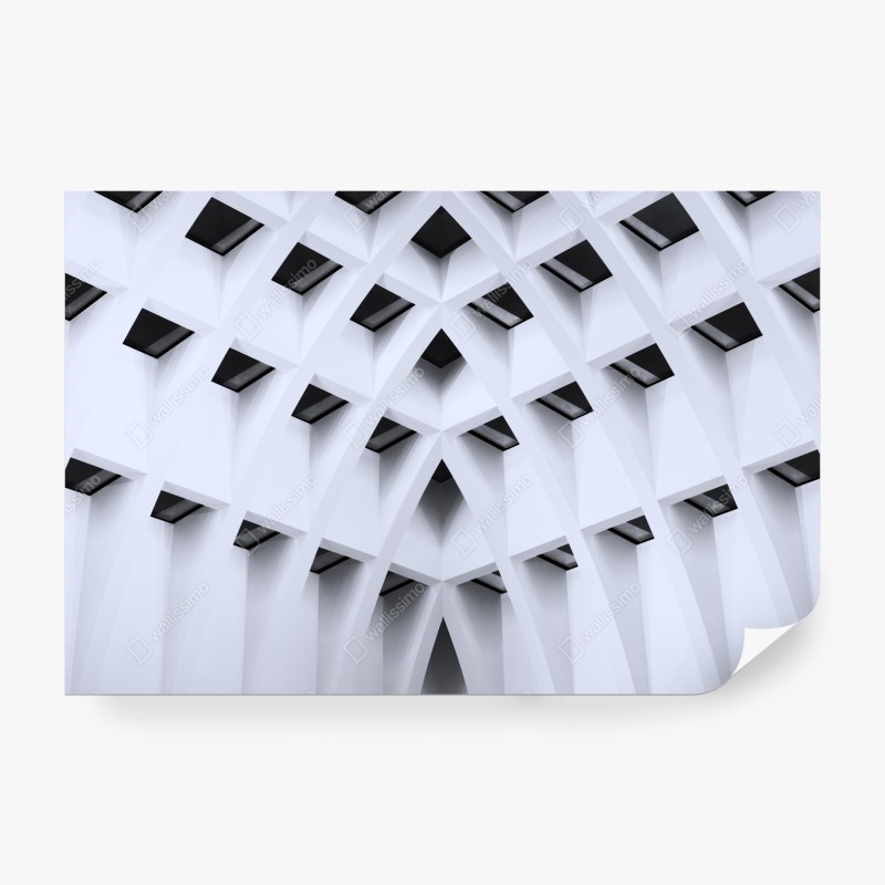 Wall mural geometric arched ceiling pattern