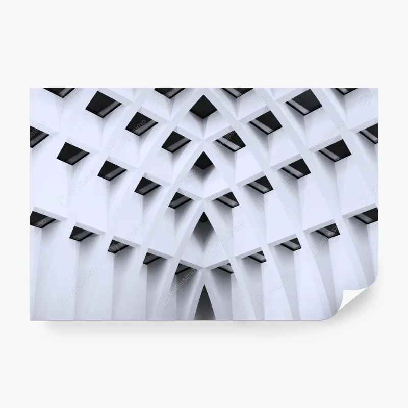 Wall mural geometric arched ceiling pattern