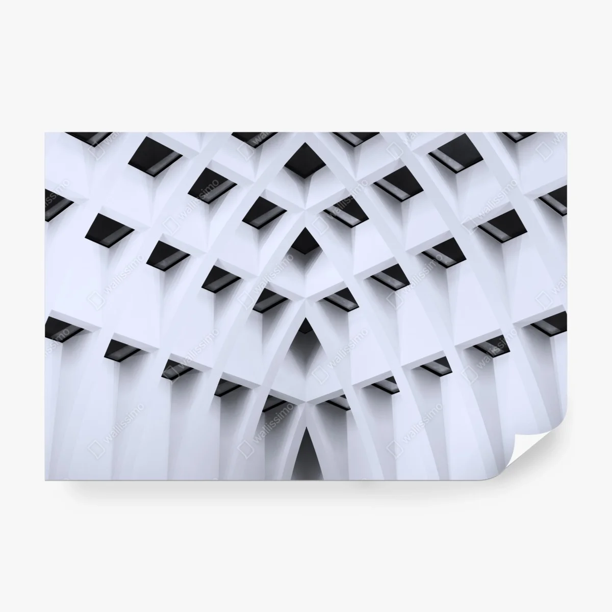 Wall mural geometric arched ceiling pattern ⁕ Wallissimo® Wall mural geometric arched ceiling pattern ⁕ Wallissimo®