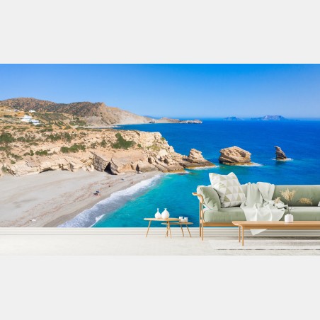 Wall mural turquoise coastal escape • Wallissimo®