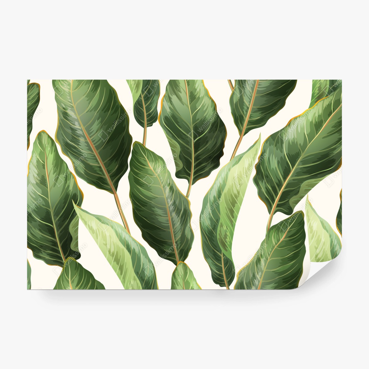 Wall mural tropical banana leaf seamless pattern • Wallissimo®