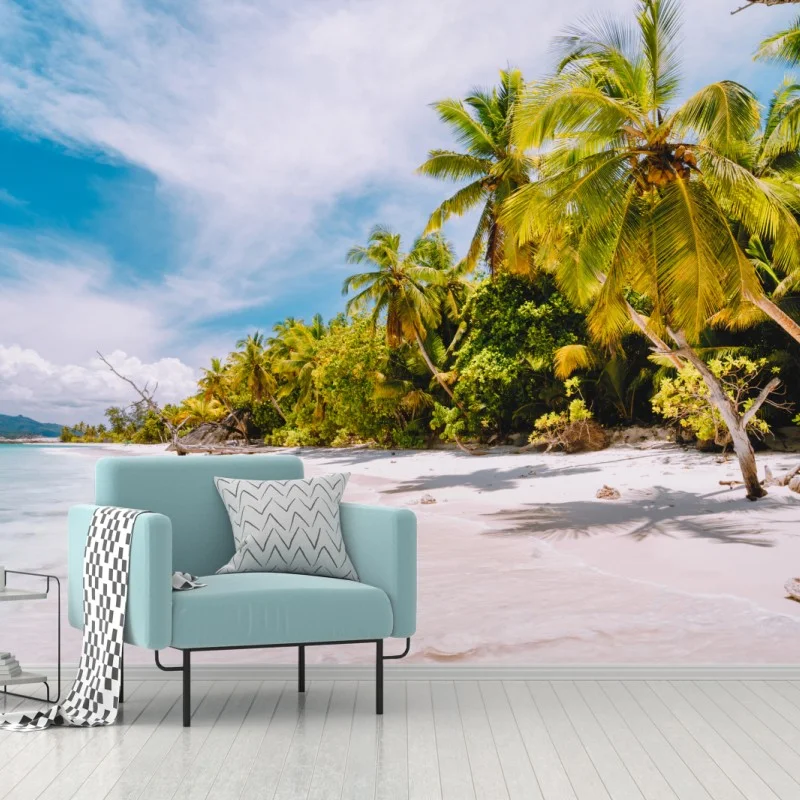 Wall mural tropical palm beach paradise