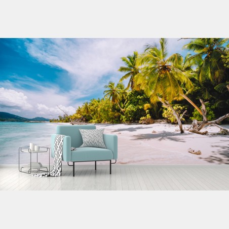 Wall mural tropical palm beach paradise • Wallissimo®