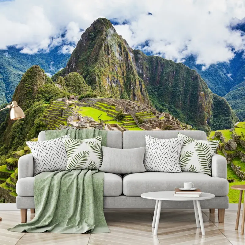 Wall mural Machu Picchu ancient mountain terraces