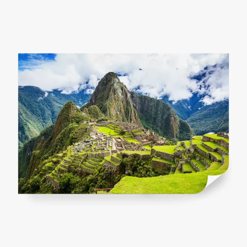 Wall mural Machu Picchu ancient mountain terraces