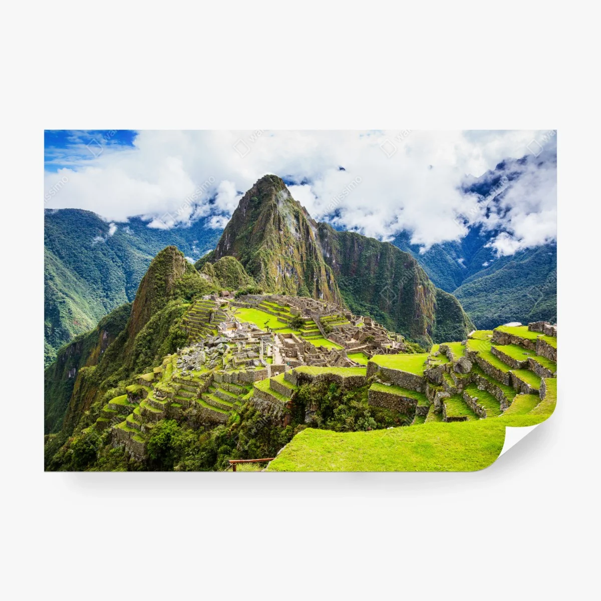 Wall mural Machu Picchu ancient mountain terraces ⁕ Wallissimo® Wall mural Machu Picchu ancient mountain terraces ⁕ Wallissimo®