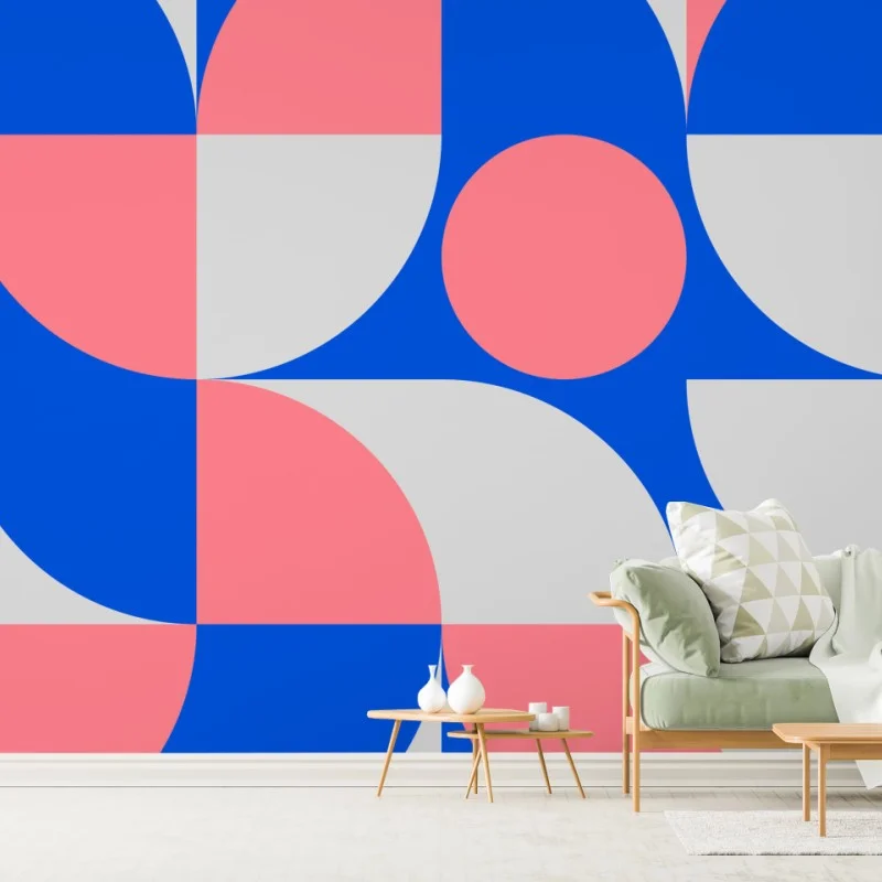 Wall mural scandinavian geometric composition