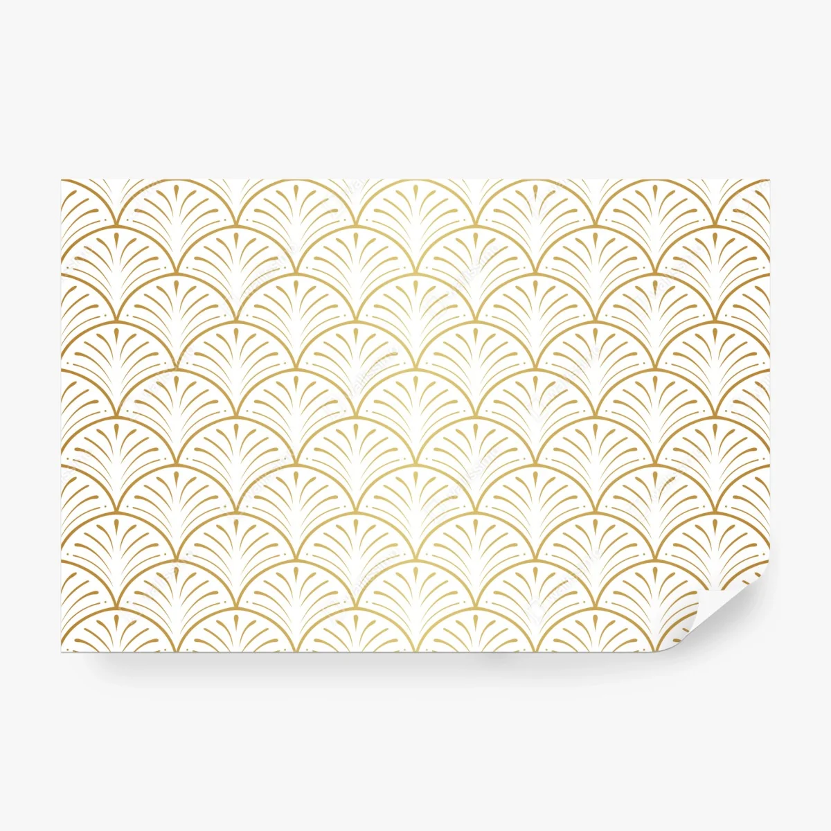 Wall mural gold art deco fan pattern ⁕ Wallissimo® Wall mural gold art deco fan pattern ⁕ Wallissimo®
