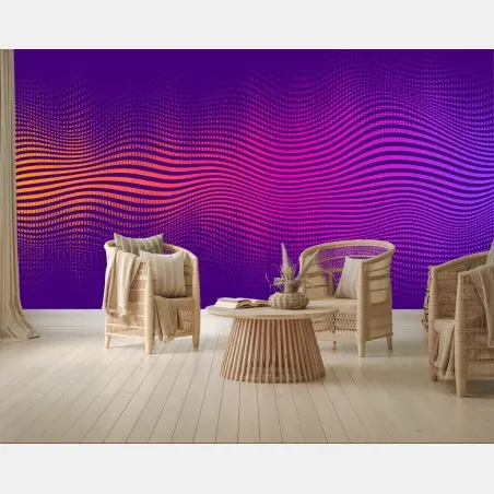 Wall mural vibrant gradient wave pattern • Wallissimo®