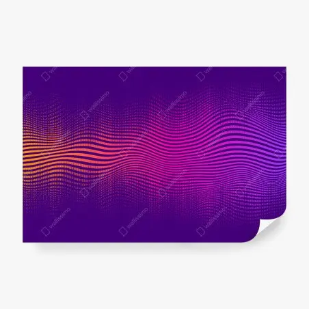 Wall mural vibrant gradient wave pattern • Wallissimo®