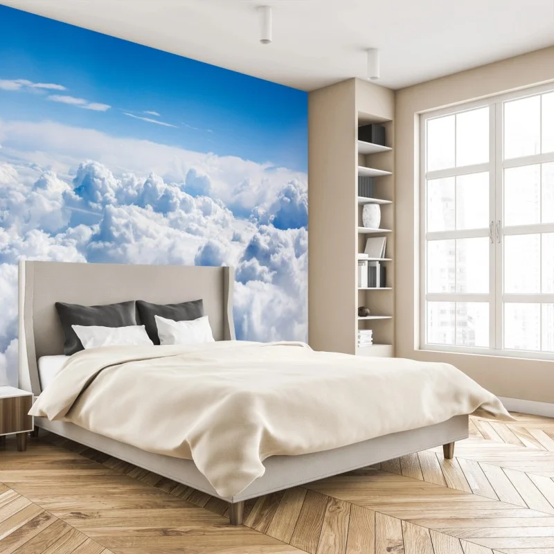 Wall mural serene blue cloudscape