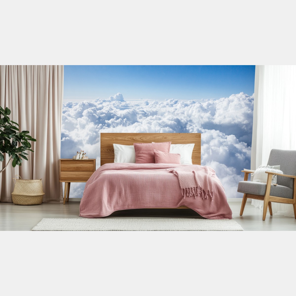 Wall mural serene aerial cloudscape • Wallissimo®