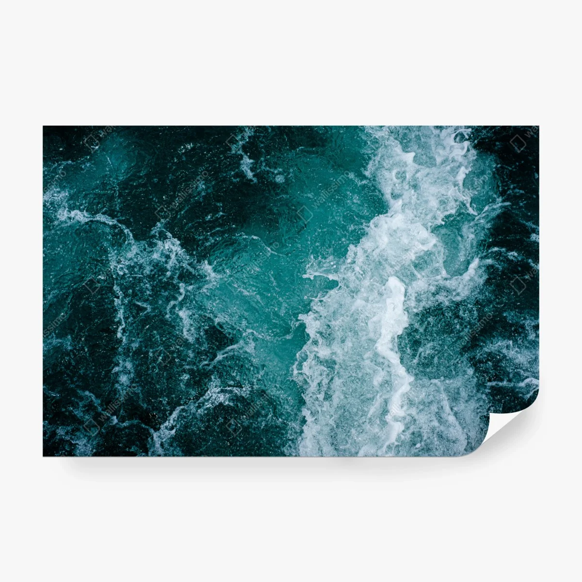 Wall mural turquoise ocean waves texture ⁕ Wallissimo® Wall mural turquoise ocean waves texture ⁕ Wallissimo®