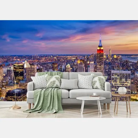 Wall mural New York skyline at dusk • Wallissimo®