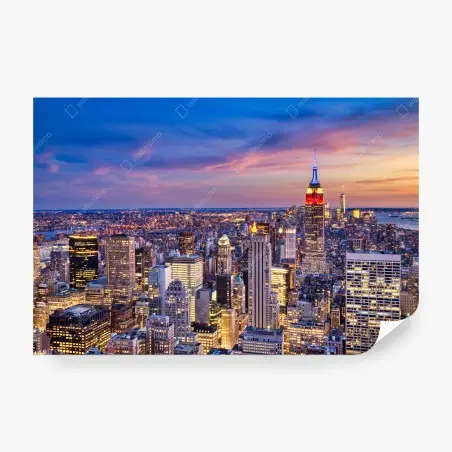 Wall mural New York skyline at dusk • Wallissimo®