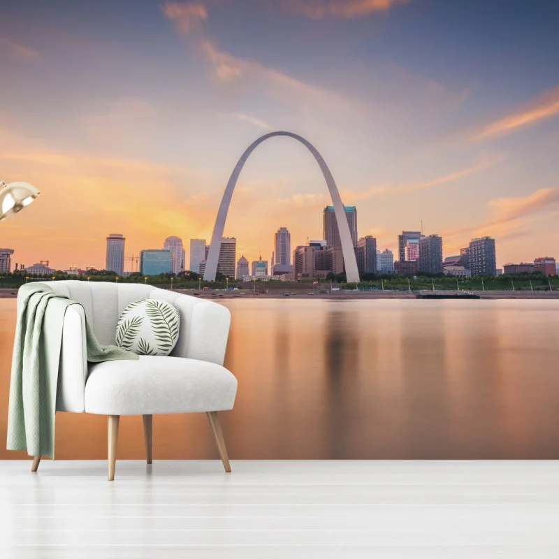Wall mural St. Louis skyline at twilight