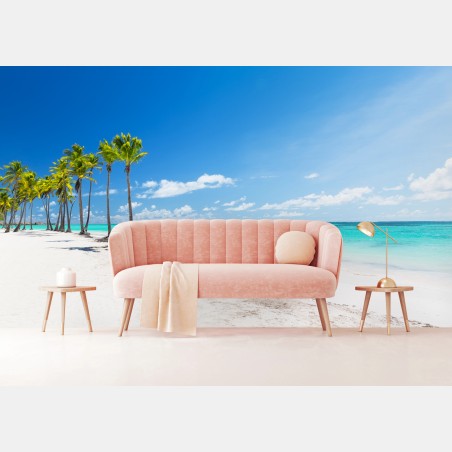 Wall mural palm trees on Punta Cana beach • Wallissimo®