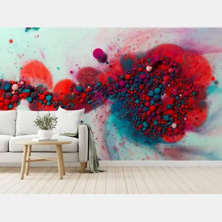 Wall mural vibrant marbled color burst • Wallissimo®
