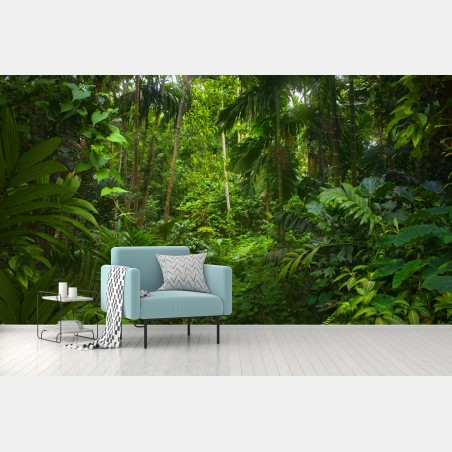 Wall mural lush tropical jungle canopy • Wallissimo®
