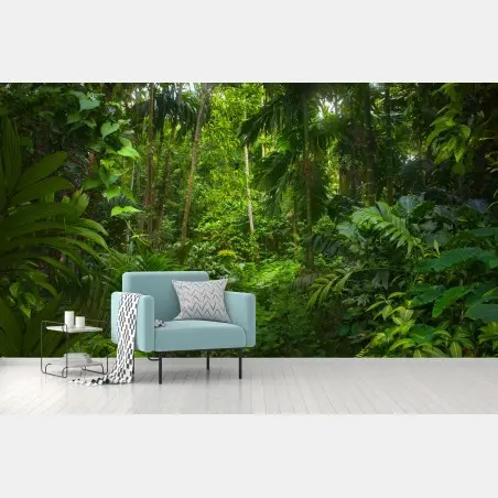 Wall mural lush tropical jungle canopy • Wallissimo®