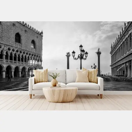 Wall mural Venice piazza in mist • Wallissimo®