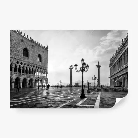 Wall mural Venice piazza in mist • Wallissimo®