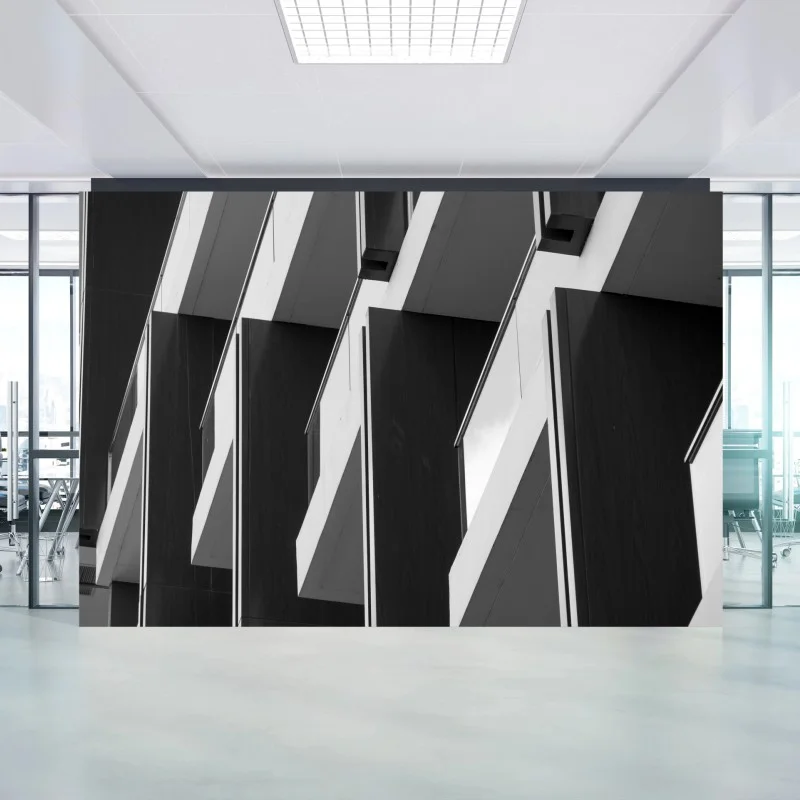 Wall mural geometric balcony rhythm