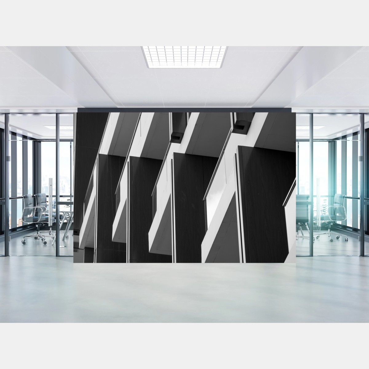 Wall mural geometric balcony rhythm • Wallissimo®