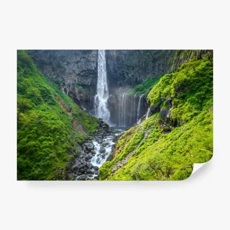 Wall mural Kegon falls, Nikko waterfall landscape • Wallissimo®