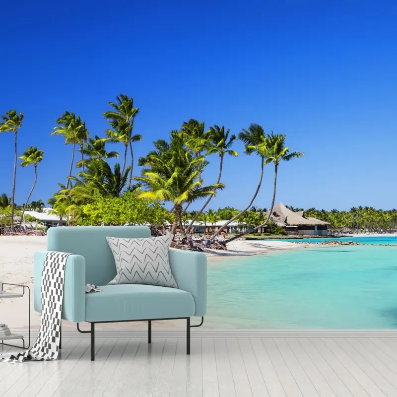 Wall mural tropical beach in Cap Cana