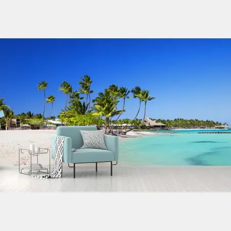 Wall mural tropical beach in Cap Cana • Wallissimo®