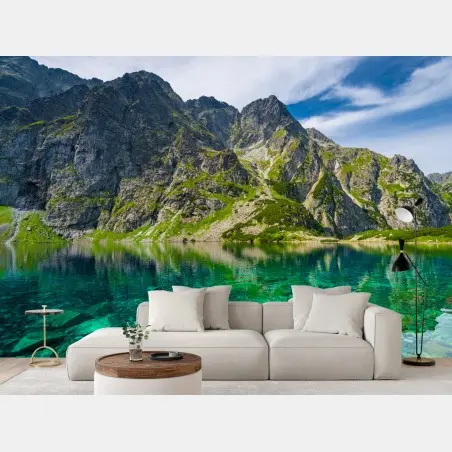 Wall mural Czarny Staw mountain reflection • Wallissimo®