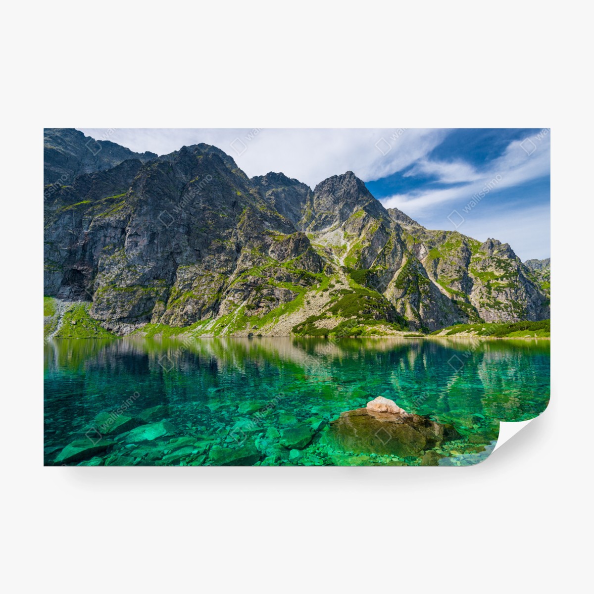 Wall mural Czarny Staw mountain reflection ⁕ Wallissimo® Wall mural Czarny Staw mountain reflection ⁕ Wallissimo®