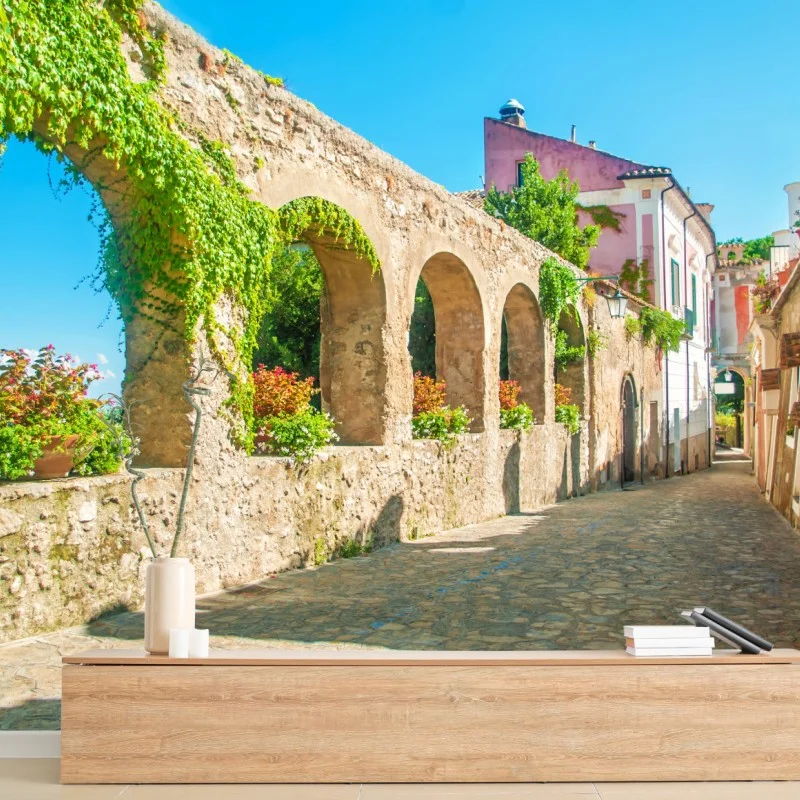 Wall mural sunlit arches in Ravello
