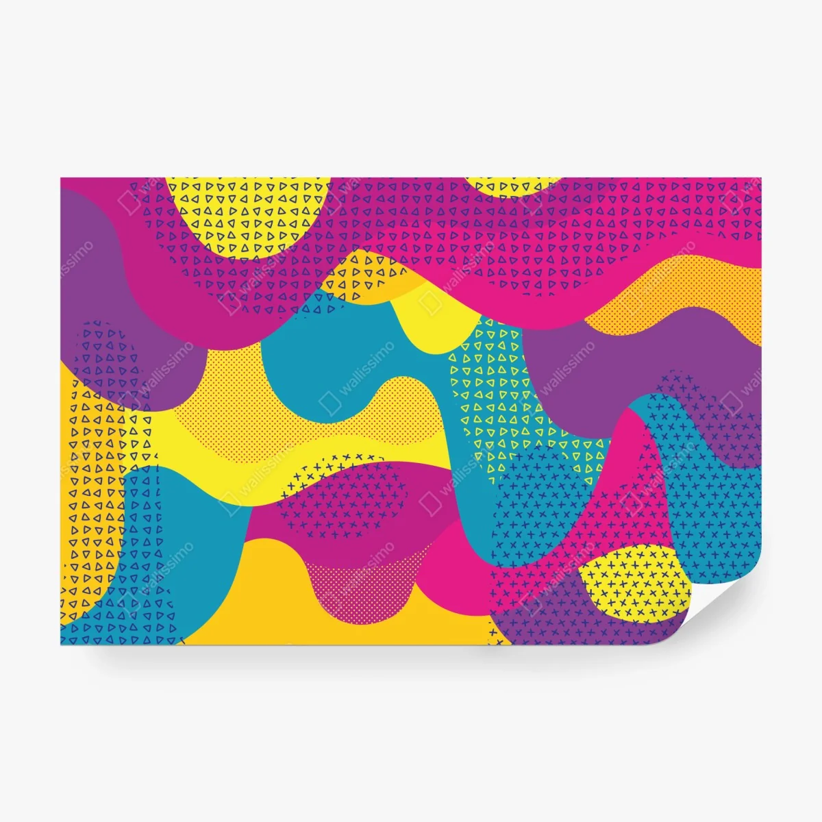 Wall mural vibrant abstract wave pattern • Wallissimo®
