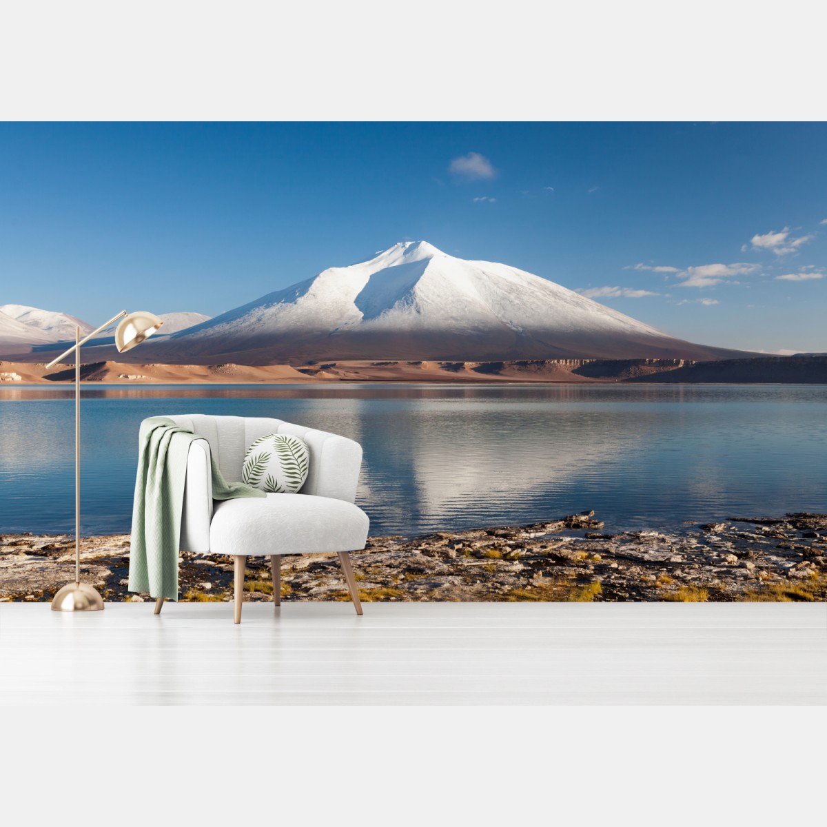 Wall mural Laguna Verde reflection in Atacama • Wallissimo®