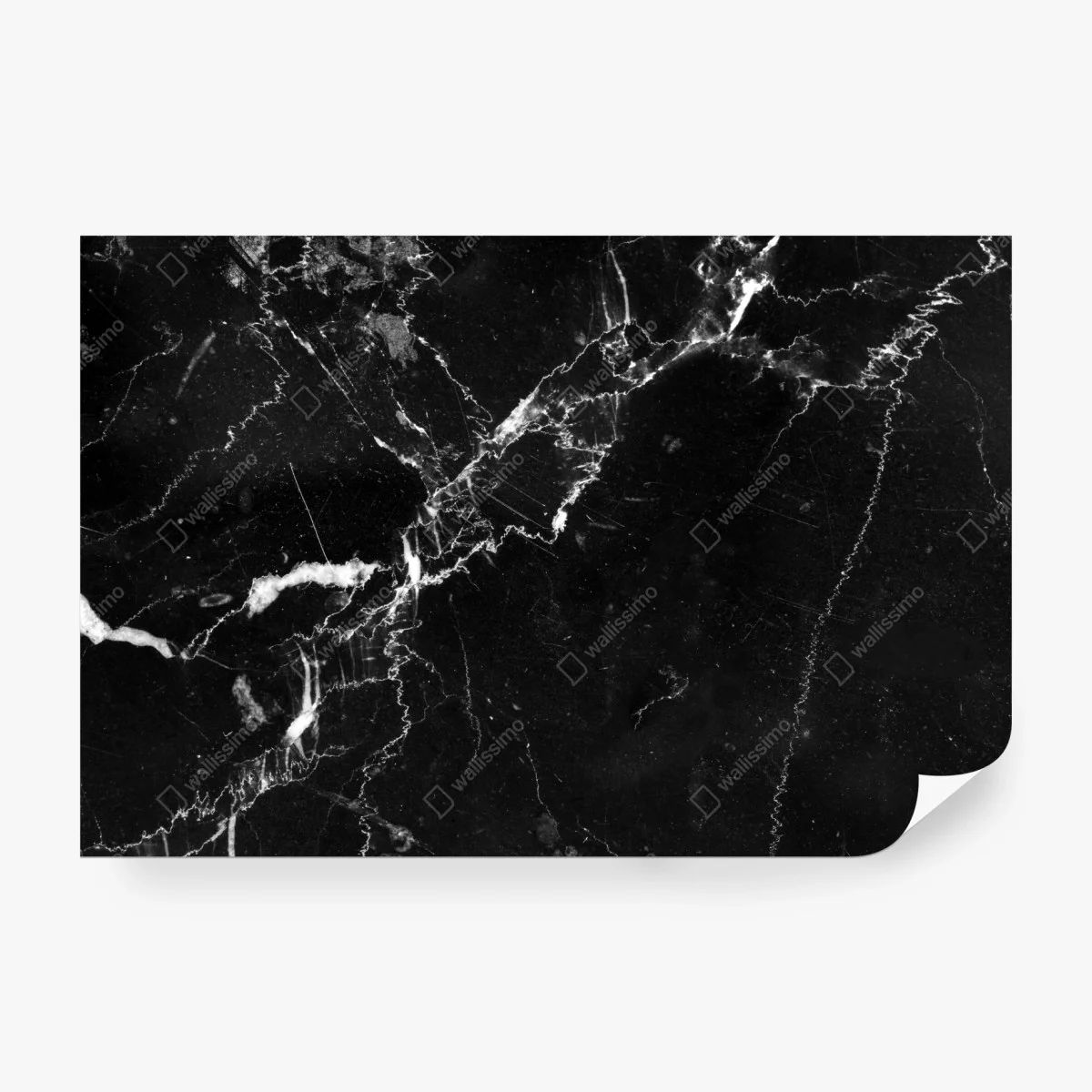 Wall mural black marble veins texture ⁕ Wallissimo®