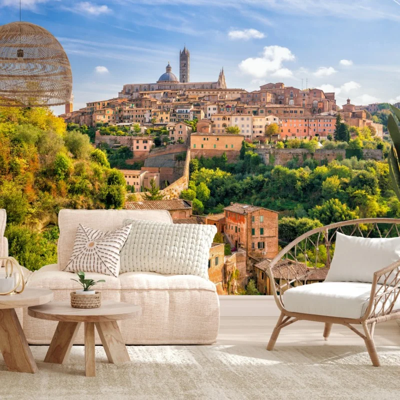Wall mural Siena skyline panorama, Italy