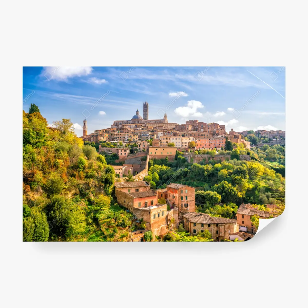 Wall mural Siena skyline panorama, Italy ⁕ Wallissimo® Wall mural Siena skyline panorama, Italy ⁕ Wallissimo®