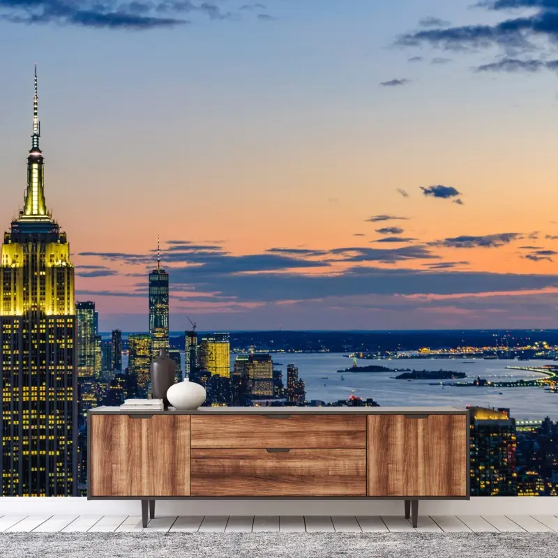 Wall mural New York skyline at dusk