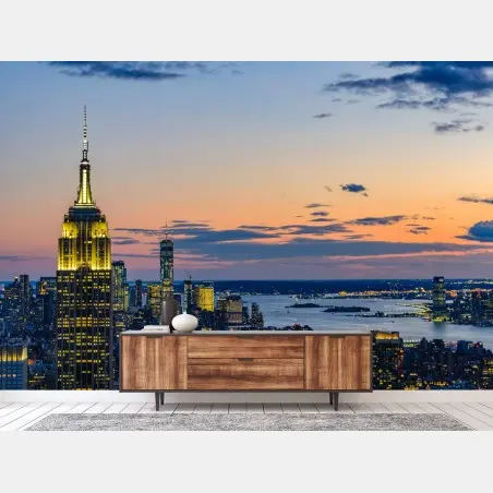 Wall mural New York skyline at dusk • Wallissimo®