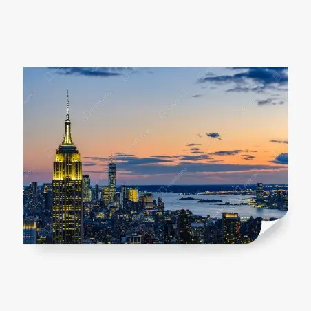 Wall mural New York skyline at dusk • Wallissimo®