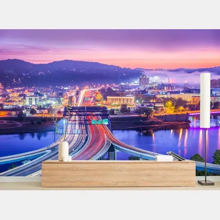 Wall mural Charleston skyline at dawn • Wallissimo®