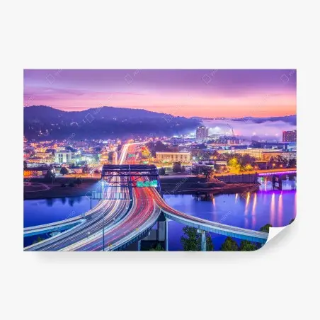 Wall mural Charleston skyline at dawn • Wallissimo®